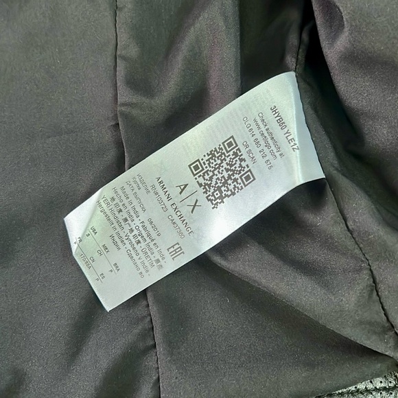 Armani exchange black 100% sheep Leather Jacket womens size small - Picture 6 of 9